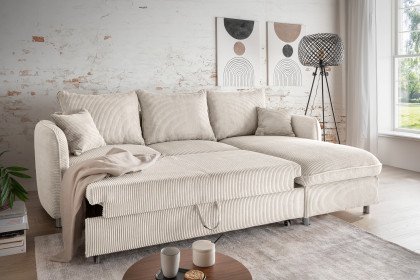 Lauritio von Benformato - Ecksofa Ausführung rechts beige