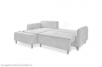 Mara von Benformato - Ecksofa Variante links hellblau