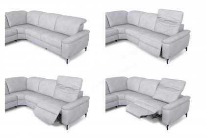 1590 von Himolla - Ledersofa Ausführung links asche