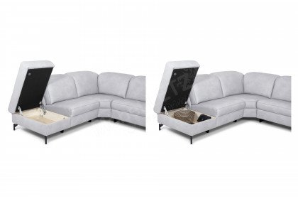 1590 von Himolla - Ledersofa Ausführung links asche