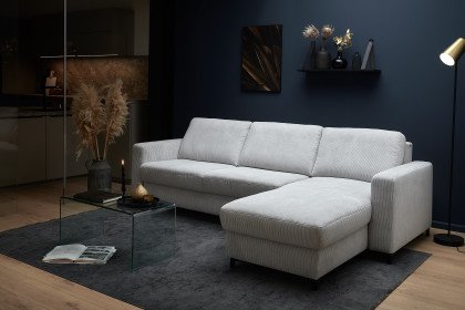 HU-LS23121 von Hukla - Ecksofa rechts mit Schlaffunktion silver