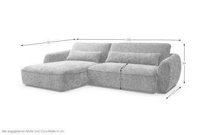 Elvio von BENIX - Eckcouch links hellbraun