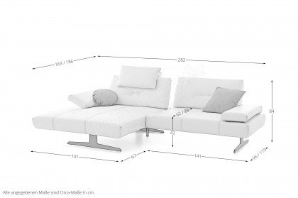 16790 Chester von Willi Schillig - Ledersofa Variante links cream white