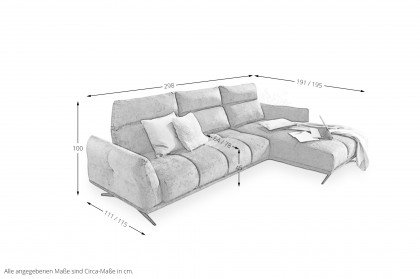 Giovanni von BENIX - Sofaecke rechts olivgrün