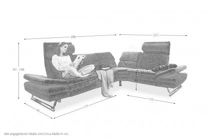 Easyline von PM Oelsa - Sofaecke rechts zeder