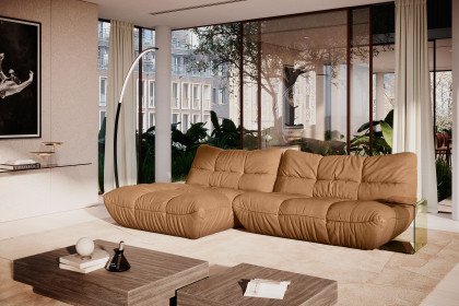Passion-LE25 von designwerk - Ecksofa links camel