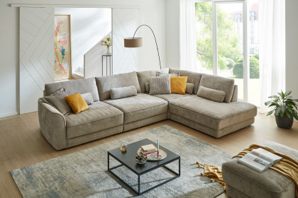 ZE-EM24138 von Zehdenick - Ecksofa Ausführung rechts mandel