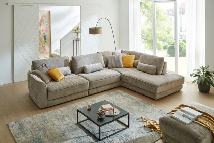 ZE-EM24138 von Zehdenick - Ecksofa Ausführung rechts mandel