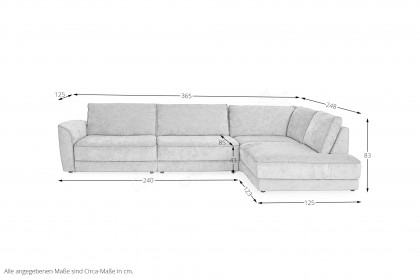 ZE-EM24138 von Zehdenick - Ecksofa Ausführung rechts mandel