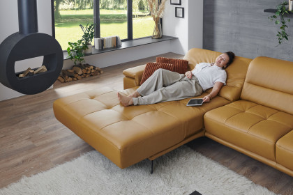 PN-EM19074 von Polinova - Ledergarnitur Ausführung links kurkuma