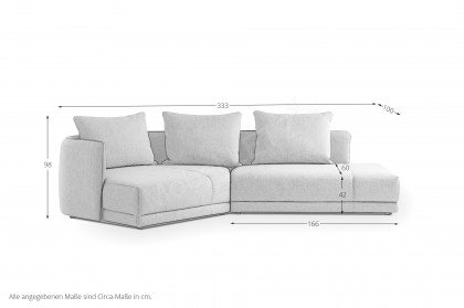 New York von designwerk - Eckcouch links taupe