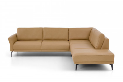 PN-EM24126 von Polinova - Ledersofa Ausführung rechts honey