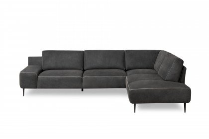 Forma-LE25 von designwerk - Ledersofa rechts black