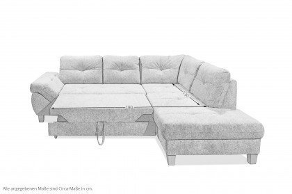Como von ED-Lifestyle - Ecksofa rechts stone