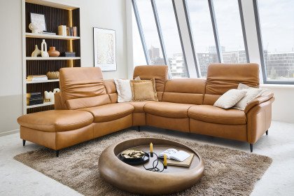 HU-SF25072 von Hukla - Ledergarnitur links kurkuma