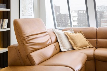 HU-SF25072 von Hukla - Ledergarnitur links kurkuma