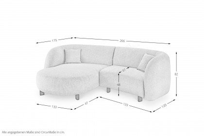 Boston-LE26 von set one by Musterring - Polsterecke links sand