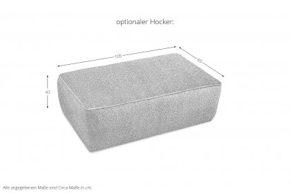 Billund von Exxpo - Ecksofa rechts sandshell
