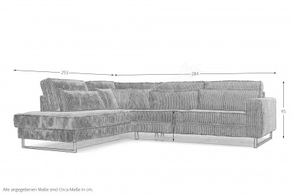 Icon-LE26 von Exxpo - Polstercouch links anthracite