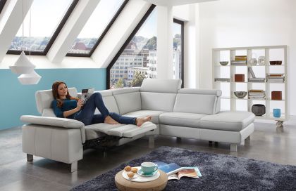 Lava-LE20 von Polsteria - Ledergarnitur stone