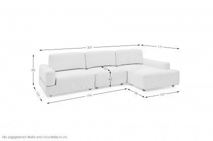 MR 9420 von Musterring - Polstersofa rechts naturel