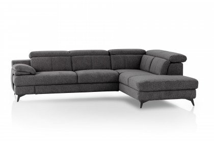 Titus-LE26 von COTTA - Eckgarnitur Ausführung rechts coal