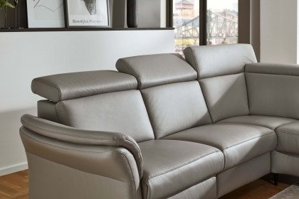 PN-EM24034 von Polinova - Ledersofa Variante rechts granit