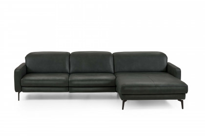 HU-RL25070 von Hukla - Ledersofa rechts anthrazit