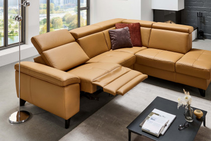 PN-EM23166 von Polinova - Ledersofa Variante rechts kurkuma