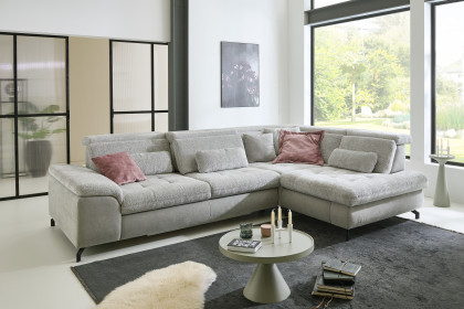 MP-IN25051 von Megapol - Ecksofa rechts silver-stone