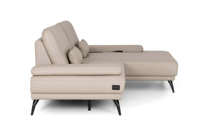 Studio Sofa 001 von JOOP! - Ledersofa Ausführung rechts pearl