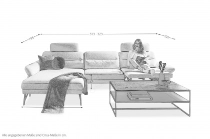 1461 von Himolla - Ecksofa links basic
