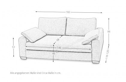 Elements von Bali - Schlafsofa 140 hellgrau