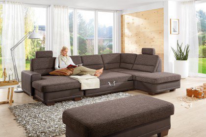 ZE-EM11005 von Zehdenick - Wohnlandschaft rechts nougat-schoko