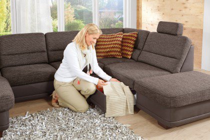 ZE-EM11005 von Zehdenick - Wohnlandschaft rechts nougat-schoko