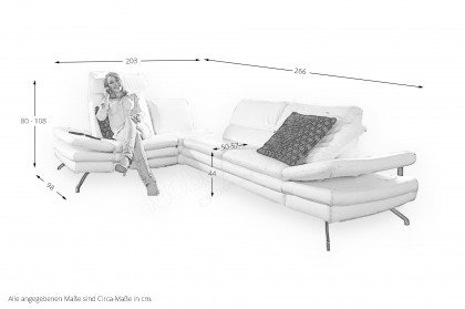 Santiago von PM Oelsa - Ledergarnitur weiß