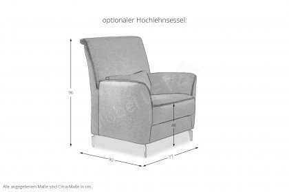 S861 Memphis von Ponsel - Polsterecke rechts anthrazit