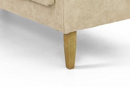 Tavola von Wohnglücklich - Truhen-Tischsofa 3-sitzig beige