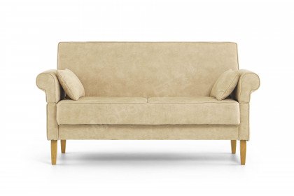 Tavola von Wohnglücklich - Truhen-Tischsofa 3-sitzig beige