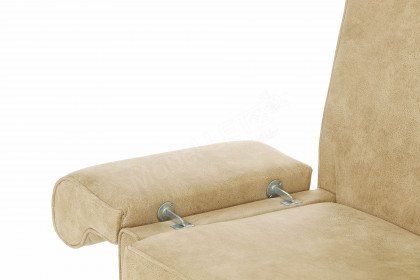 Tavola von Wohnglücklich - Truhen-Tischsofa 3-sitzig beige
