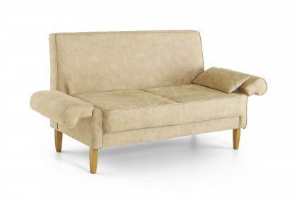 Tavola von Wohnglücklich - Truhen-Tischsofa 3-sitzig beige