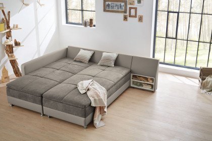 Susanne aus der Kollektion Letz - Ecksofa links grau-beige