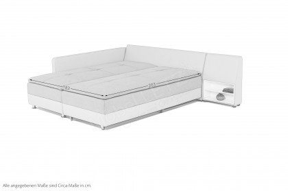 Susanne aus der Kollektion Letz - Ecksofa links grau-beige