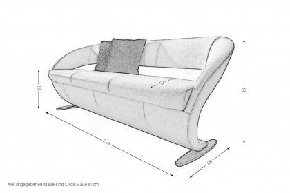 4130 Wave-dining von K+W Formidable Home Collection - Bank Leder weiß