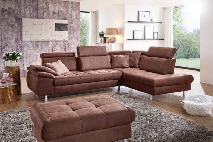 Family Relax 5 von Dietsch - Eckgarnitur Variante rechts schoko