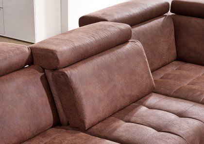 Family Relax 5 von Dietsch - Eckgarnitur Variante rechts schoko