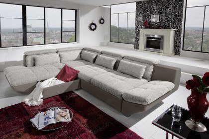 Eternity-LE21 von COTTA - Polsterecke links silver-mud