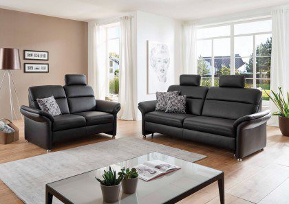 PN-EM16031 von Polinova - Ledergarnitur schwarz