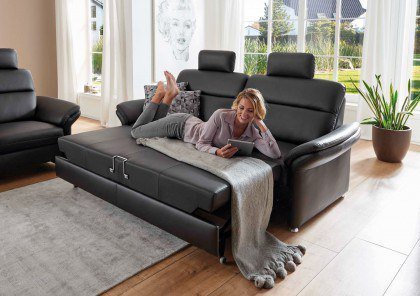 PN-EM16031 von Polinova - Ledergarnitur schwarz