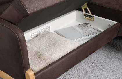 4105 Goby von K+W Polstermöbel - Eckbank braun